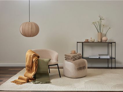 Плед Tkano Essential из шерсти травянисто-зеленый