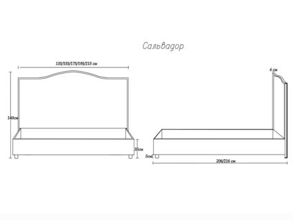 Кровать Димакс Сальвадор Сапфир с подъемным механизмом 180х190