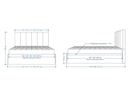 Кровать Lonax Милана велюр Dolly-2 200х190